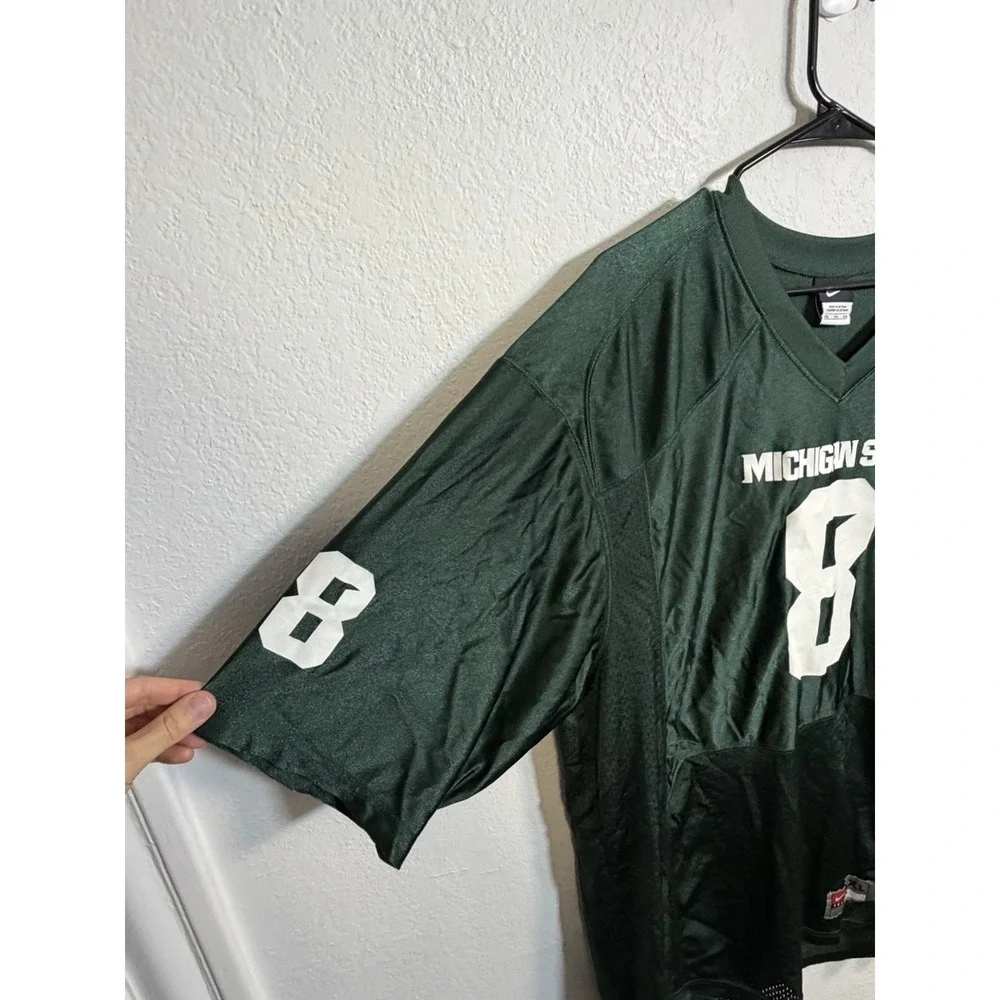 Nike Michigan‎ State Spartans Green Football Jersey #8 Mens Size XXL VINTAGE